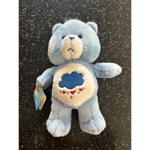Care Bears Grumpy Bear Plush 2002 13 Inch Rain Cloud Stuffed Toy NWT